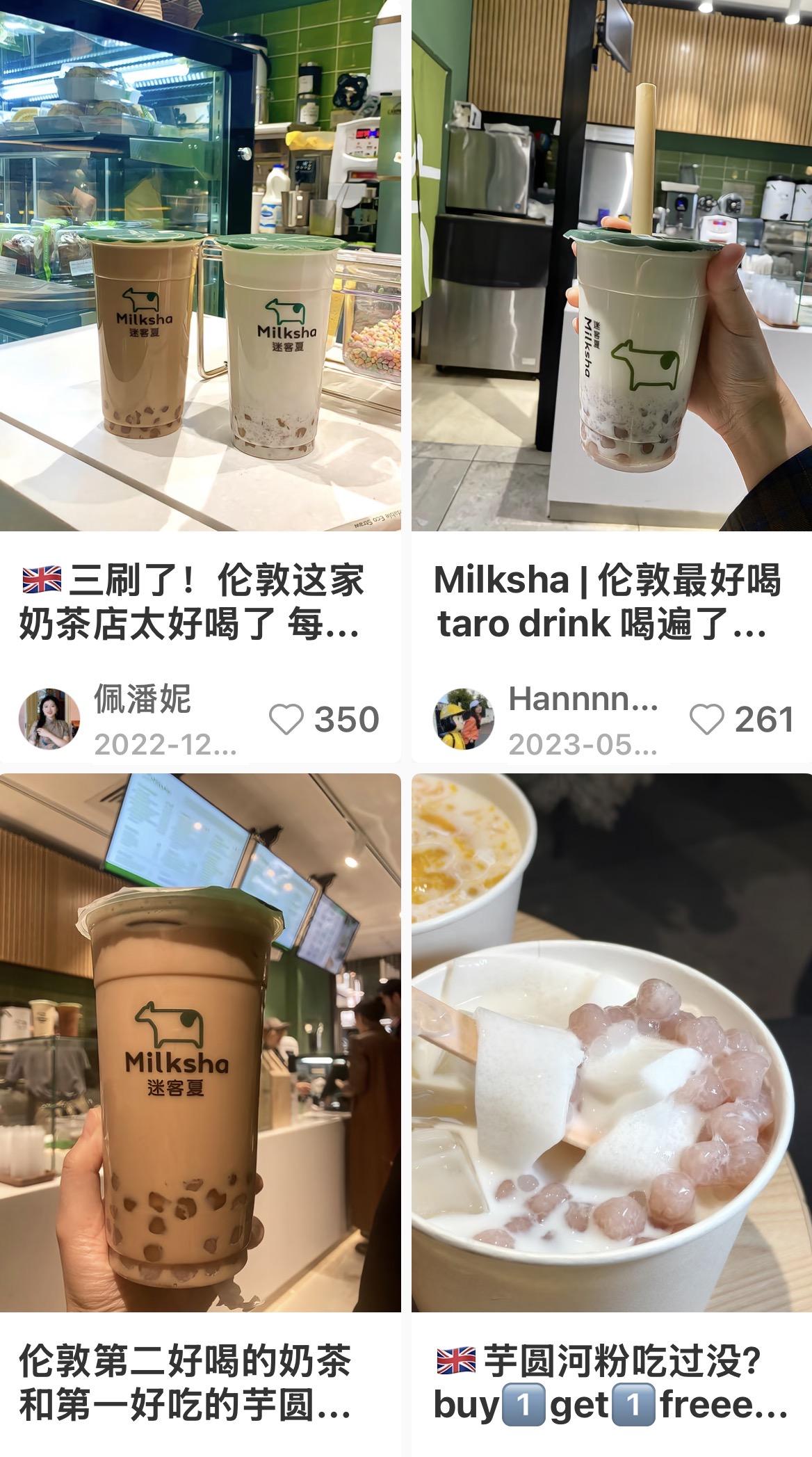 Milksha RedNote post screenshot